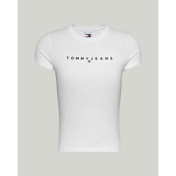 textil Dame T-shirts & poloer Tommy Hilfiger DW0DW17361YBR Hvid