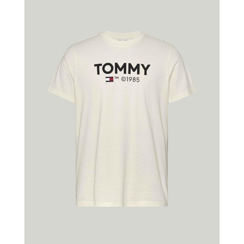textil Herre T-shirts m. korte ærmer Tommy Hilfiger DM0DM18264YBH Hvid