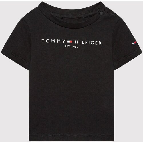 textil Børn T-shirts m. korte ærmer Tommy Hilfiger KN0KN01487 Sort