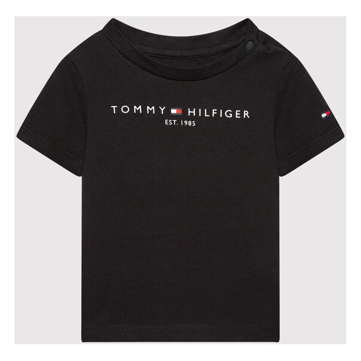 textil Børn T-shirts m. korte ærmer Tommy Hilfiger KN0KN01487 Sort