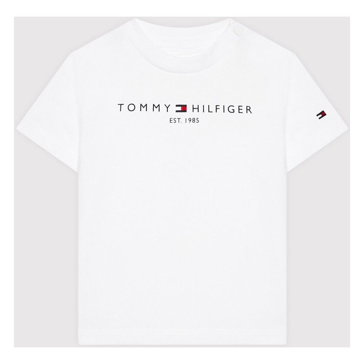 textil Børn T-shirts m. korte ærmer Tommy Hilfiger KN0KN01487 Hvid