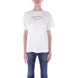 textil Dame T-shirts m. korte ærmer Elisabetta Franchi MA02341E2 Hvid