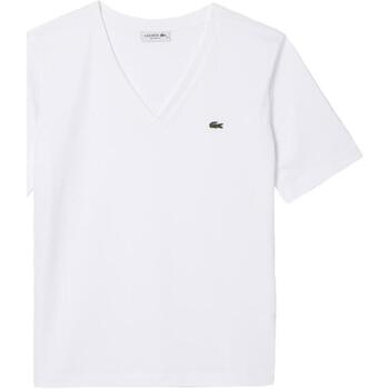 textil Dame T-shirts m. korte ærmer Lacoste  Hvid