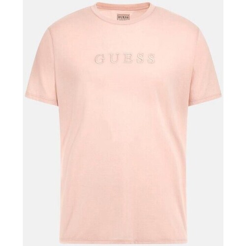 textil Herre T-shirts m. korte ærmer Guess M2BP47 K7HD0 Pink