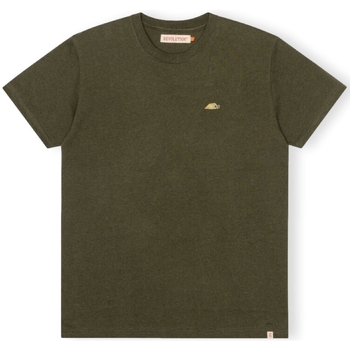 textil Herre T-shirts & poloer Revolution T-Shirt Regular 1342 TEN - Army/Melange Grøn