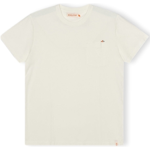 textil Herre T-shirts & poloer Revolution T-Shirt Regular 1341 BOR - Off-White Hvid
