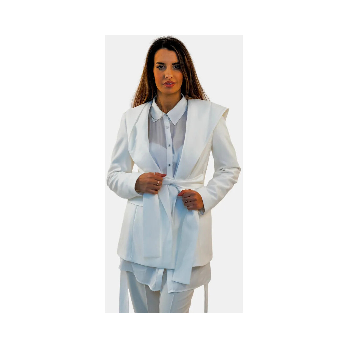 textil Dame Jakker Fracomina FR24SJ3002W42901 Hvid