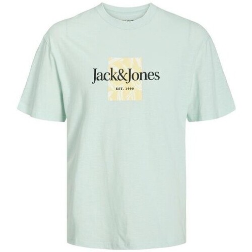 textil Herre T-shirts m. korte ærmer Jack & Jones 12250436 JORLAFAYETTE Grøn