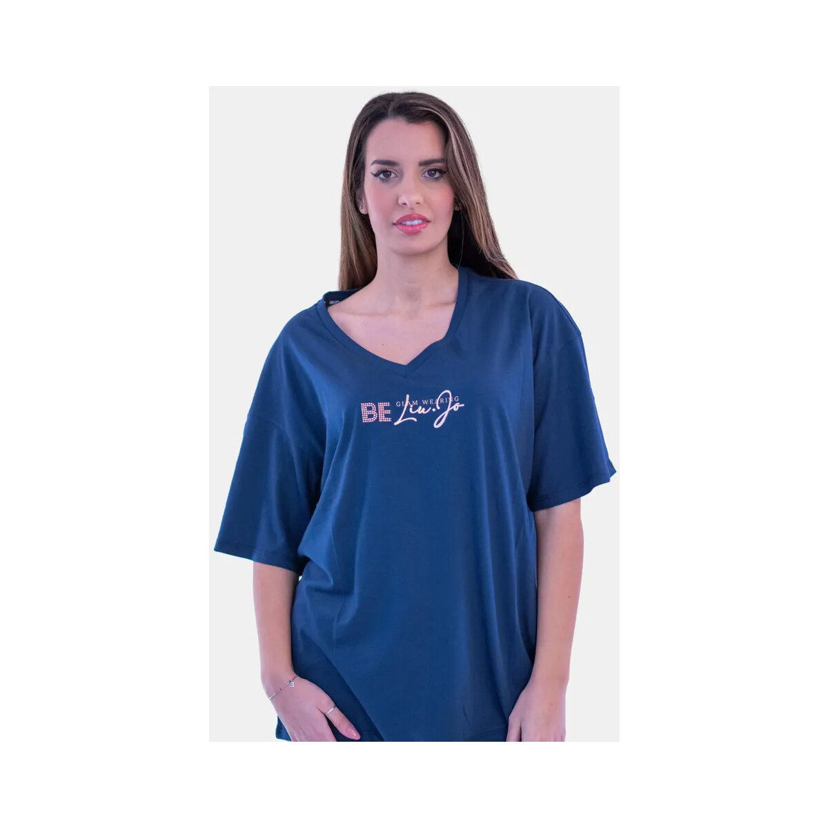 textil Dame T-shirts & poloer Liu Jo TA4144-J6040 Blå