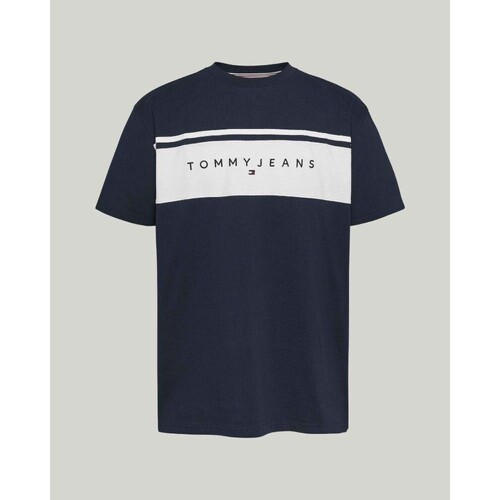 textil Herre T-shirts m. korte ærmer Tommy Hilfiger DM0DM18658C1G Blå