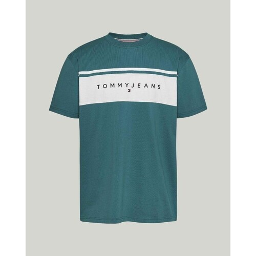 textil Herre T-shirts m. korte ærmer Tommy Hilfiger DM0DM18658CT0 Grøn