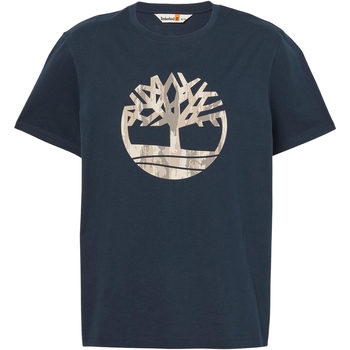 textil Herre T-shirts m. korte ærmer Timberland 227651 Blå