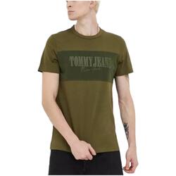 textil Herre T-shirts m. korte ærmer Tommy Hilfiger  Grøn