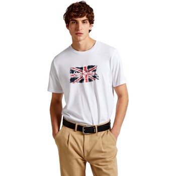 textil Herre T-shirts m. korte ærmer Pepe jeans CAMISETA HOMBRE CLAG   PM509384 Hvid