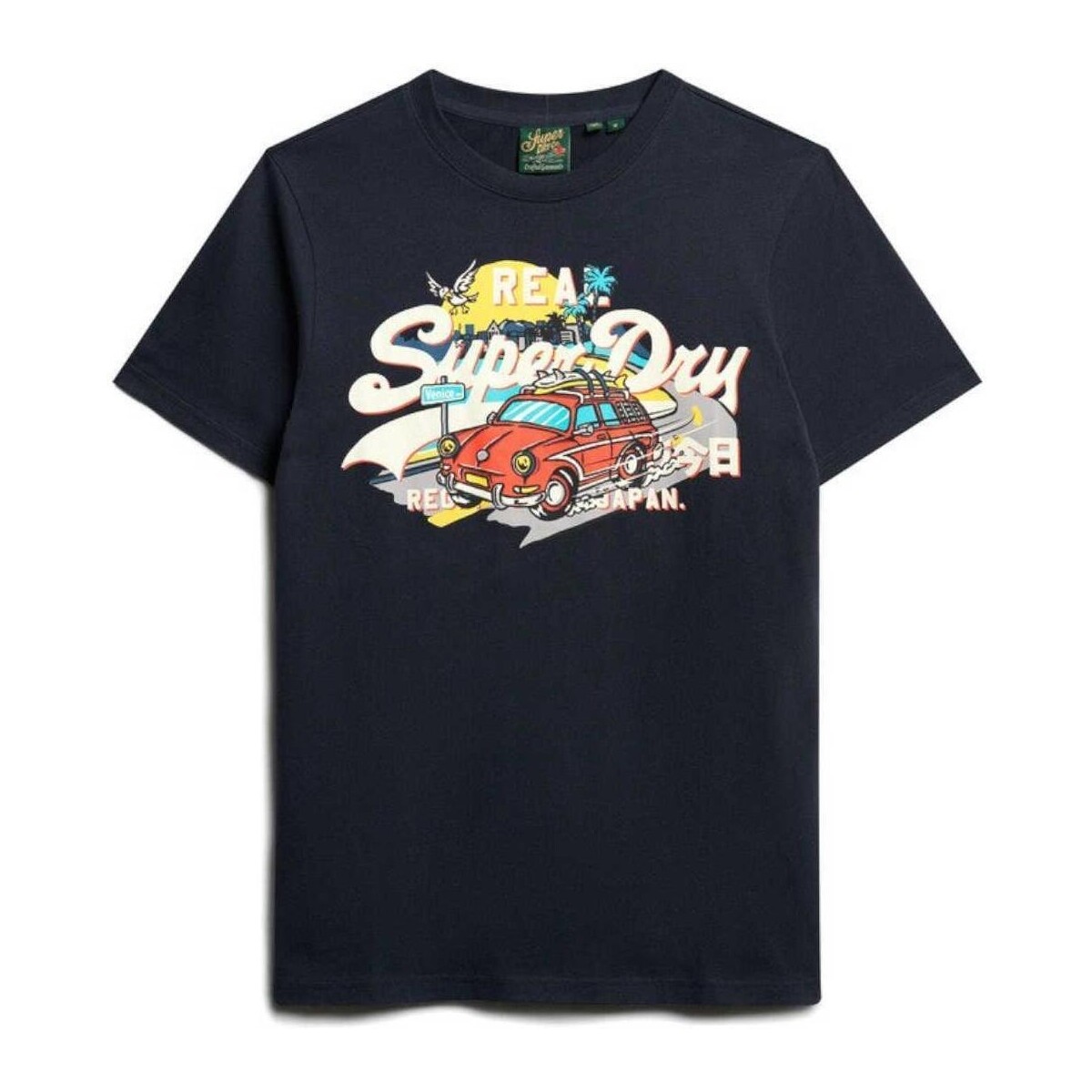textil Herre T-shirts m. korte ærmer Superdry  Blå
