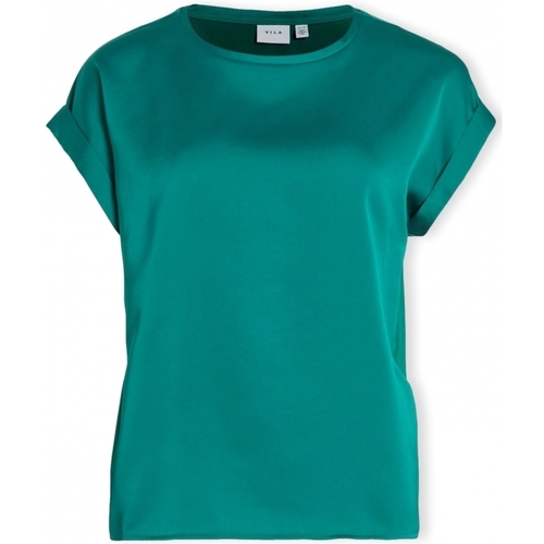 textil Dame Toppe / Bluser Vila Noos Top Ellette - Ultramarine Green Grøn
