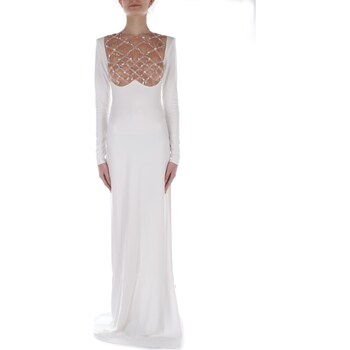 textil Dame Lange kjoler Elisabetta Franchi AB62242E2 Hvid