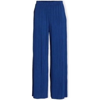 textil Dame Bukser Vila Noos Trousers Plise  - True Blue Blå