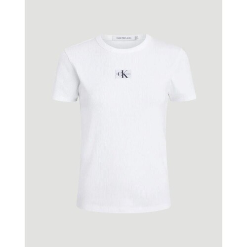 textil Dame T-shirts & poloer Calvin Klein Jeans J20J222687 Hvid