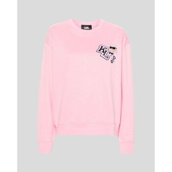 textil Dame Sweatshirts Karl Lagerfeld 240W1812 VARSITY KL SWEATSHIRT Pink