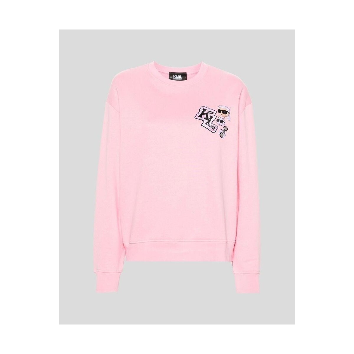 textil Dame Sweatshirts Karl Lagerfeld 240W1812 VARSITY KL SWEATSHIRT Pink