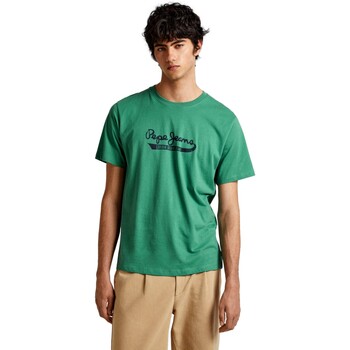 textil Herre T-shirts m. korte ærmer Pepe jeans CAMISETA CASUAL HOMBRE CLADEU   PM509390 Grøn