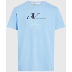 textil Herre T-shirts m. korte ærmer Calvin Klein Jeans J30J325352 Blå