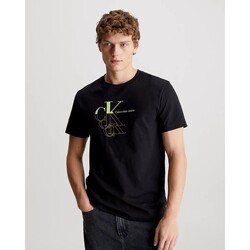 textil Herre T-shirts m. korte ærmer Calvin Klein Jeans J30J325352 Sort