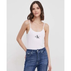 textil Dame T-shirts & poloer Calvin Klein Jeans J20J223105 Hvid