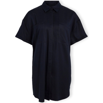 textil Dame Toppe / Bluser Vila Harlow 2/4 Oversize Shirt - Sky Captain Blå