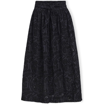 textil Dame Nederdele Object Bodie Skirt - Black/Denim Blue Sort