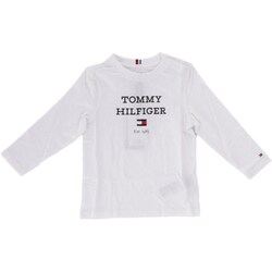 textil Dreng Langærmede T-shirts Tommy Hilfiger KB0KB08672 Hvid