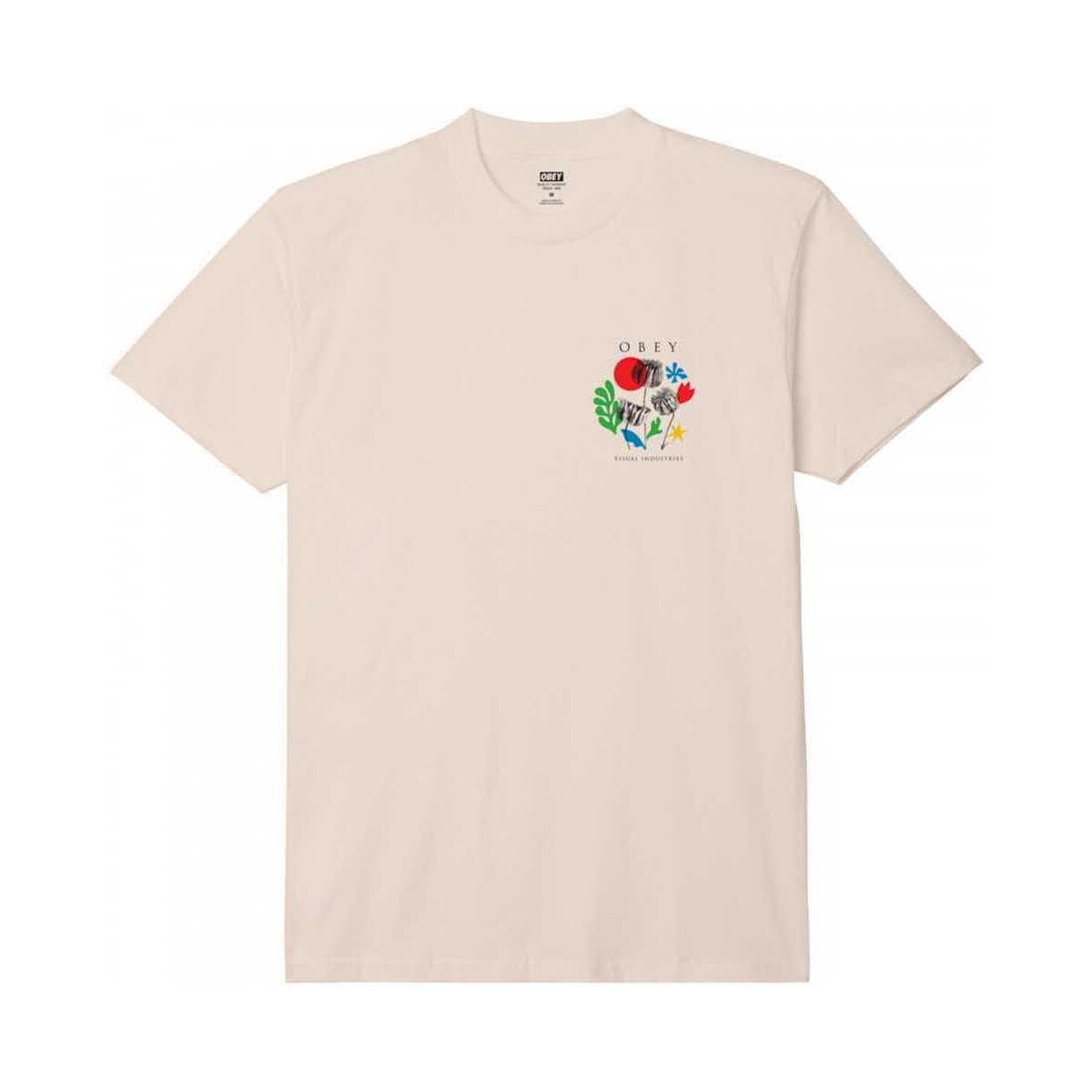textil Herre T-shirts & poloer Obey flowers papers scissors Beige