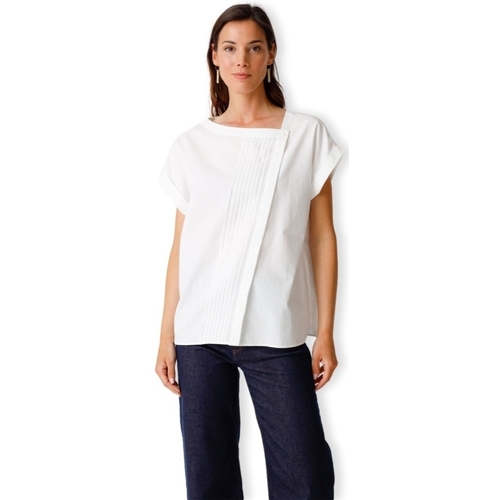 textil Dame Toppe / Bluser Skfk Anais Shirt - White Hvid