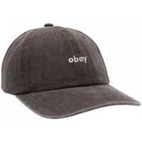 Accessories Herre Kasketter Obey Pigment lowercase 6 panel stra Sort