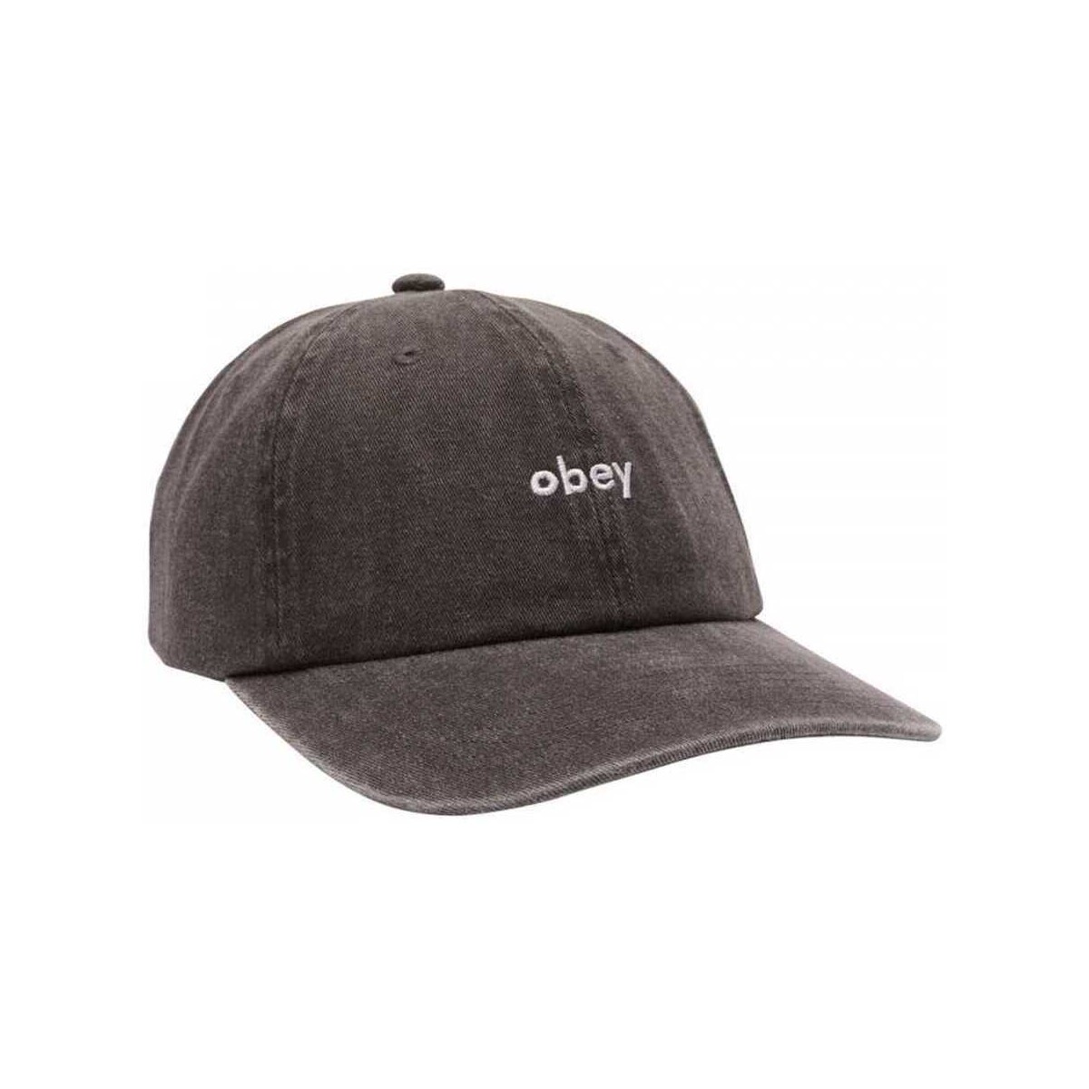 Accessories Herre Kasketter Obey Pigment lowercase 6 panel stra Sort