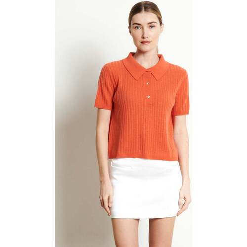 textil Dame Polo-t-shirts m. korte ærmer Studio Cashmere8 RIA 13 Orange