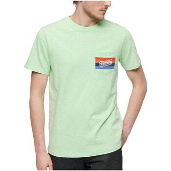 textil Herre T-shirts m. korte ærmer Superdry  Grøn