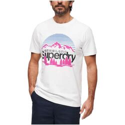 textil Herre T-shirts m. korte ærmer Superdry  Hvid