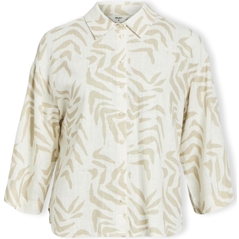 textil Dame Toppe / Bluser Object Emira Shirt L/S - Sandshell/Natural Beige