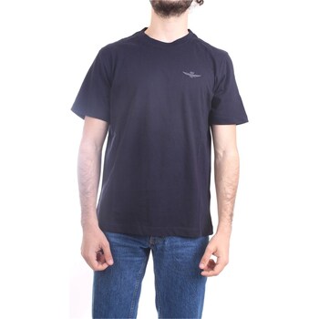 textil Herre T-shirts m. korte ærmer Aeronautica Militare 241TS2065J592 Blå
