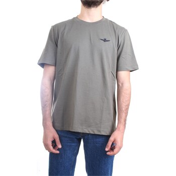 textil Herre T-shirts m. korte ærmer Aeronautica Militare 241TS2065J592 Grøn