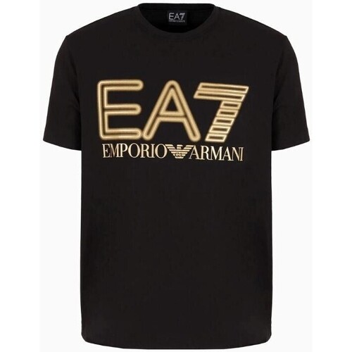 textil Herre T-shirts m. korte ærmer Emporio Armani EA7 3DPT37 PJMUZ Sort