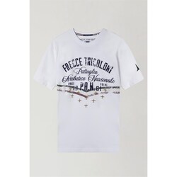 textil Herre T-shirts m. korte ærmer Aeronautica Militare 241TS2216J641 Hvid
