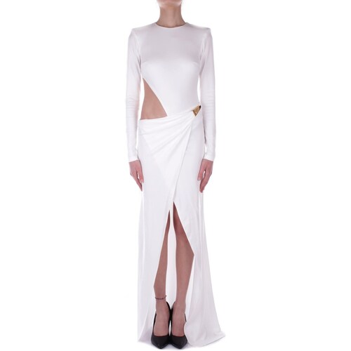 textil Dame Lange kjoler Elisabetta Franchi AB61742E2 Hvid