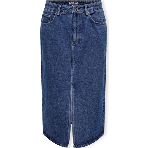 textil Dame Nederdele Only Noos Bianca Midi Skirt - Medium Blue Denim Blå