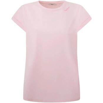 textil Dame T-shirts m. korte ærmer Pepe jeans  Pink