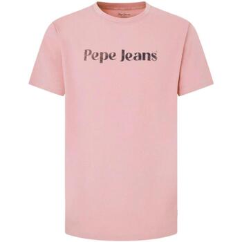 textil Herre T-shirts m. korte ærmer Pepe jeans  Pink