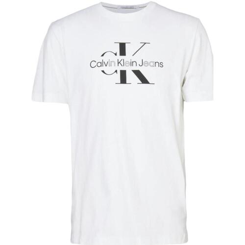 textil Herre T-shirts m. korte ærmer Calvin Klein Jeans  Hvid