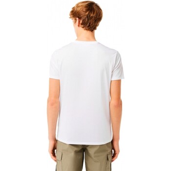 textil Herre T-shirts m. korte ærmer Lacoste  Hvid